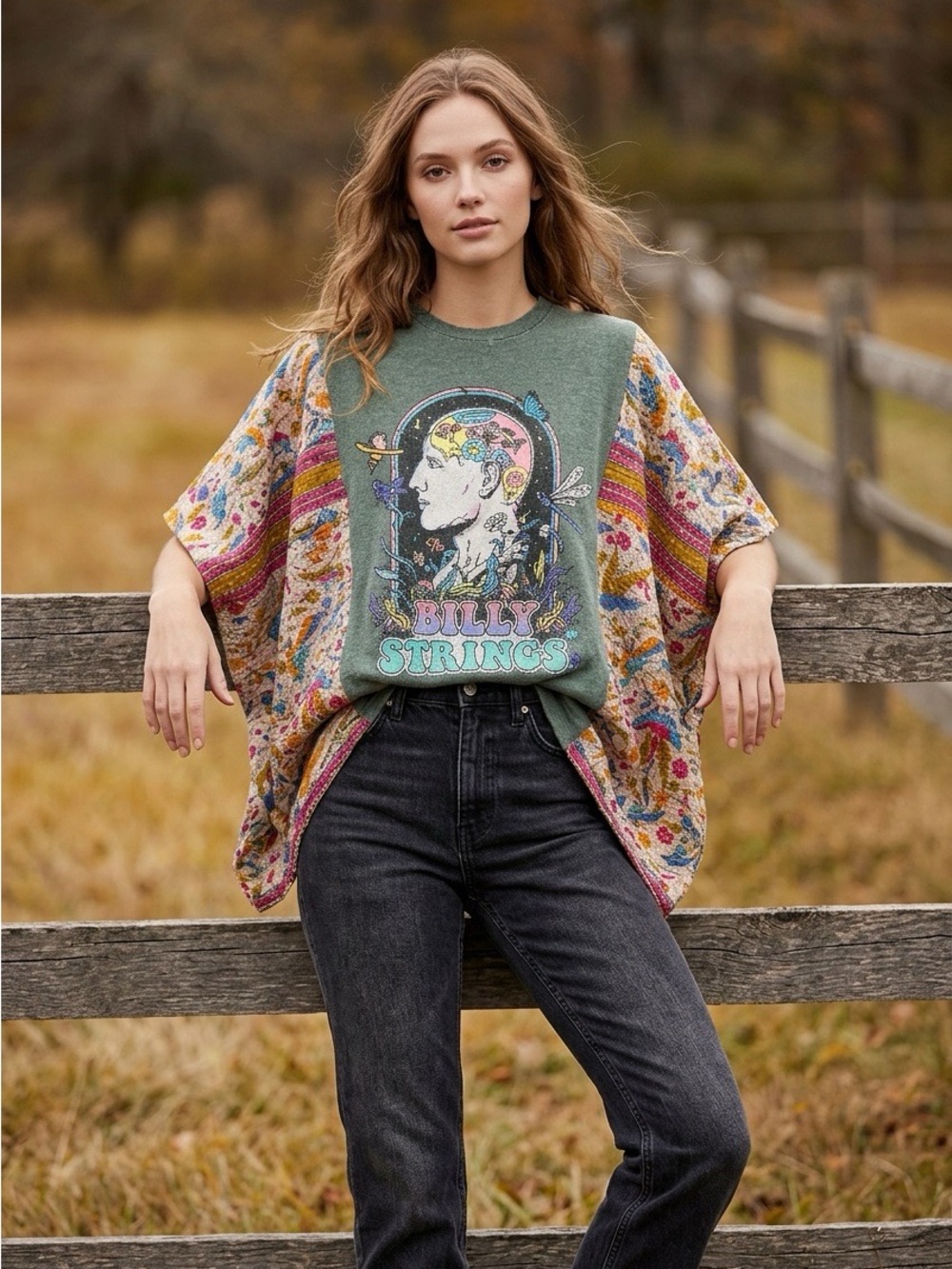 Handcrafted Upcycled Billy Strings Kantha Tunic NWT One Size